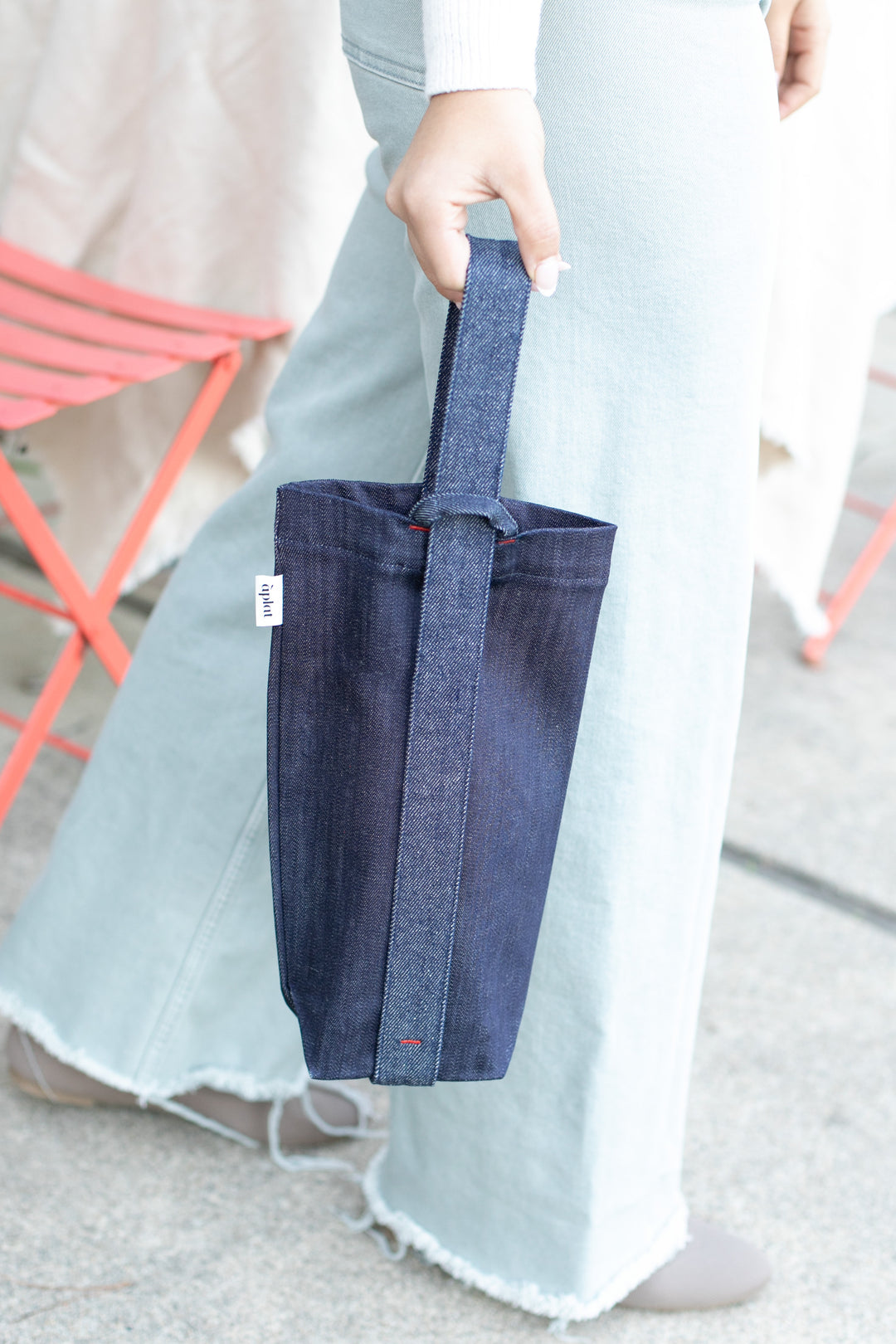 Vin Single Bottle Tote | Denim