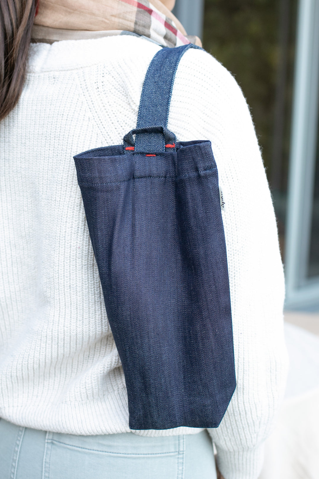 Vin Single Bottle Tote | Denim