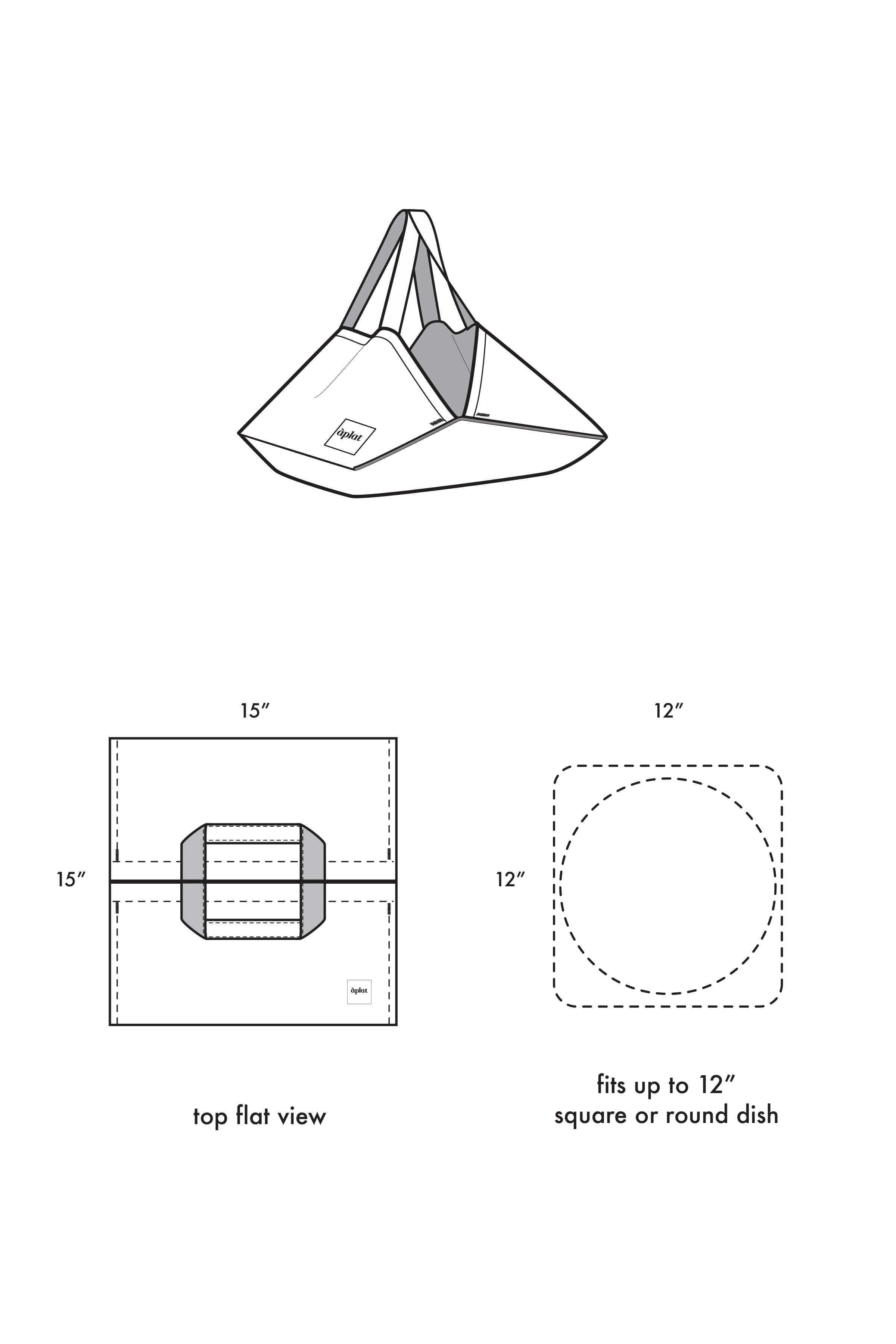 Plat Dish tote dimensions