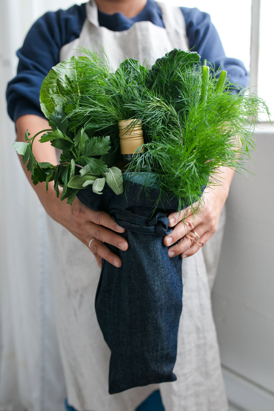 Jardin Bouquet Tote | Denim