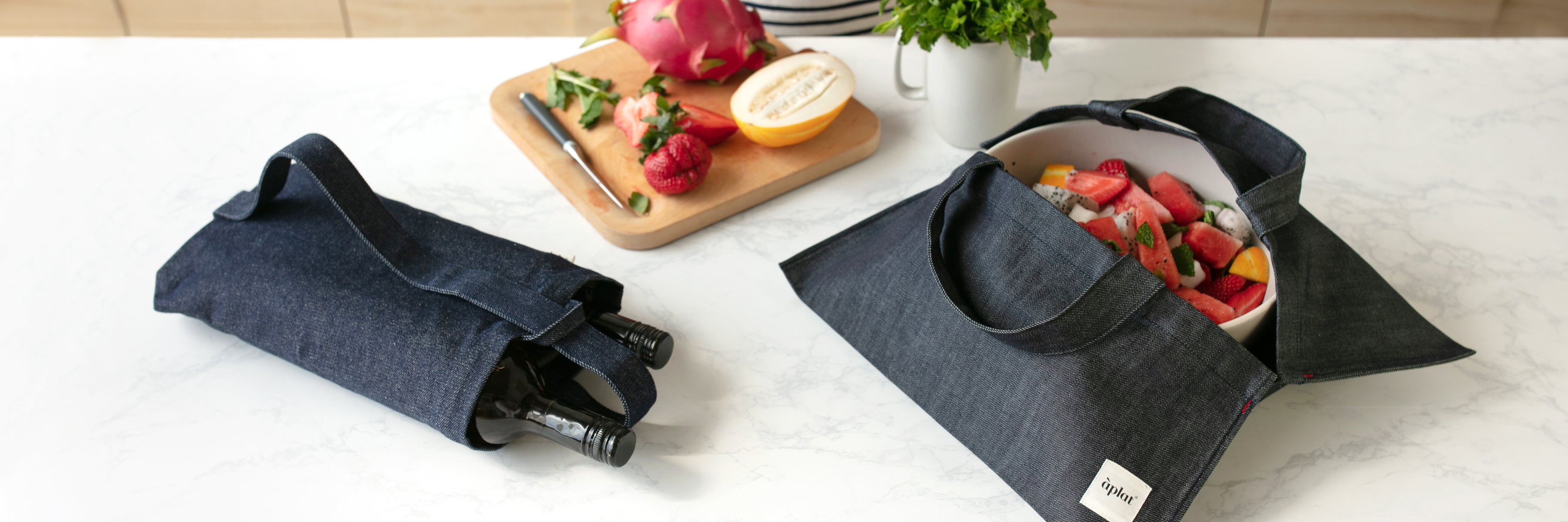 Bestselling Reusable Cotton Canvas Carrier Totes, Covers, and Bags for food and drinks