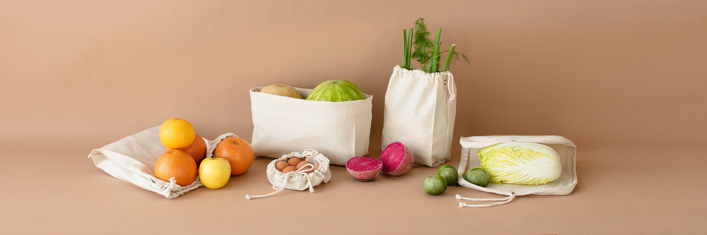 Reusable Organic Cotton Food Storage Bags and Covers