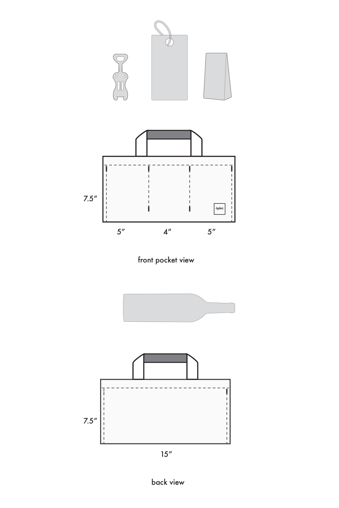 Vin One Bottle Picnic Tote | Merlot