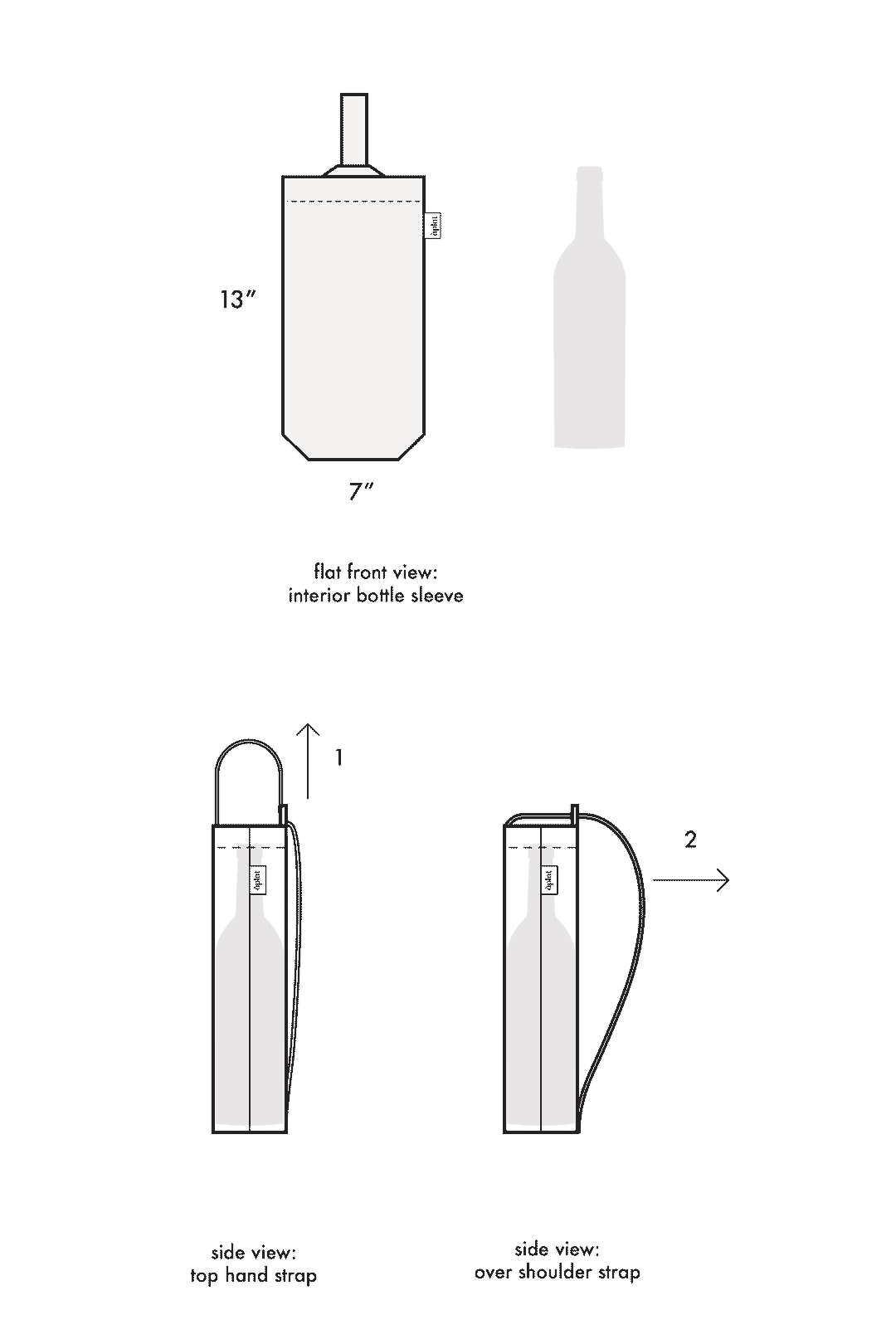 Vin Single Bottle Tote | Kale
