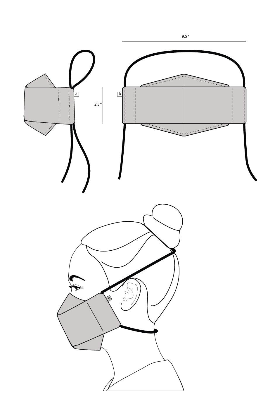 Reusable Cotton Face Mask - Over Head