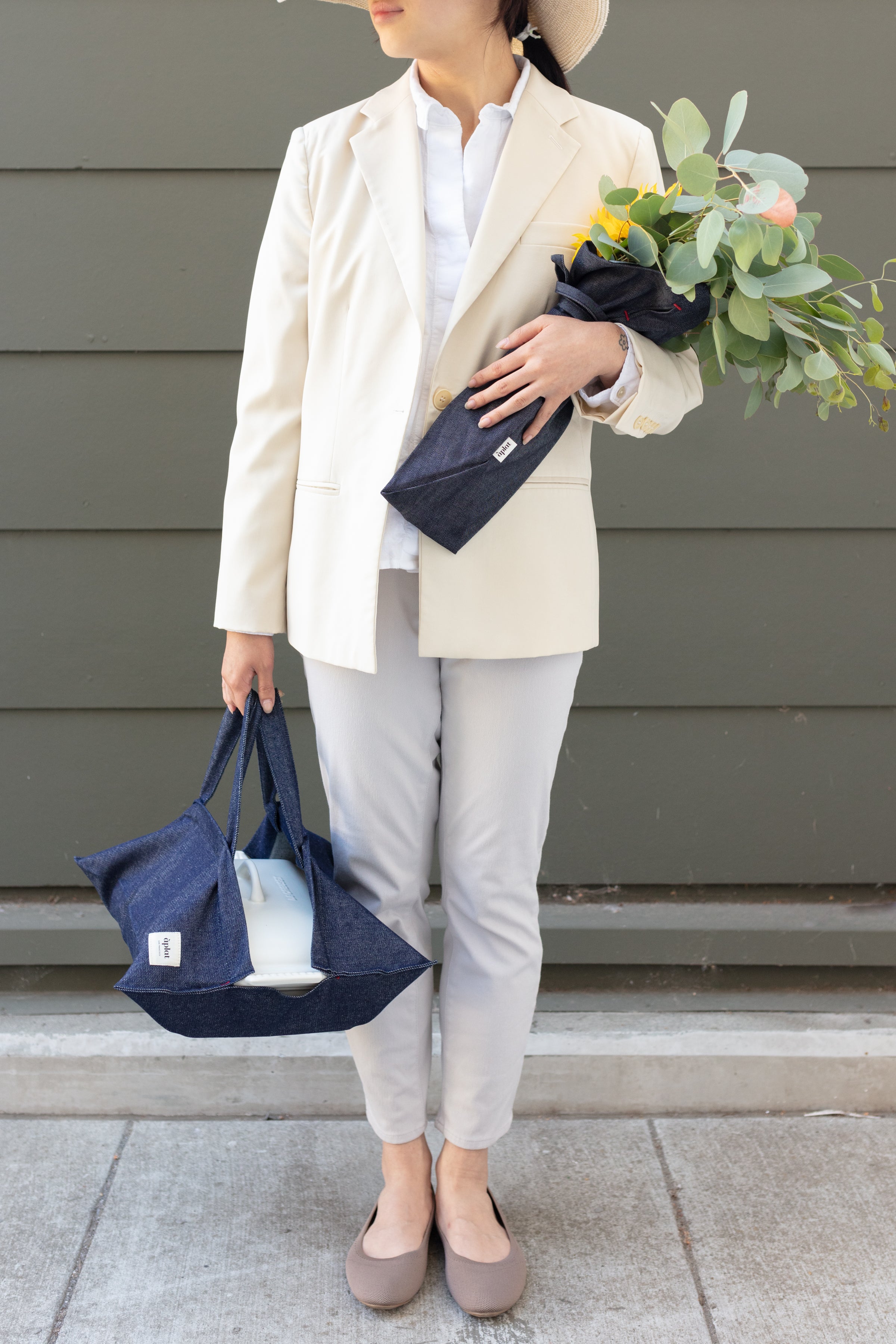 Jardin Bouquet Tote | Denim – Aplat