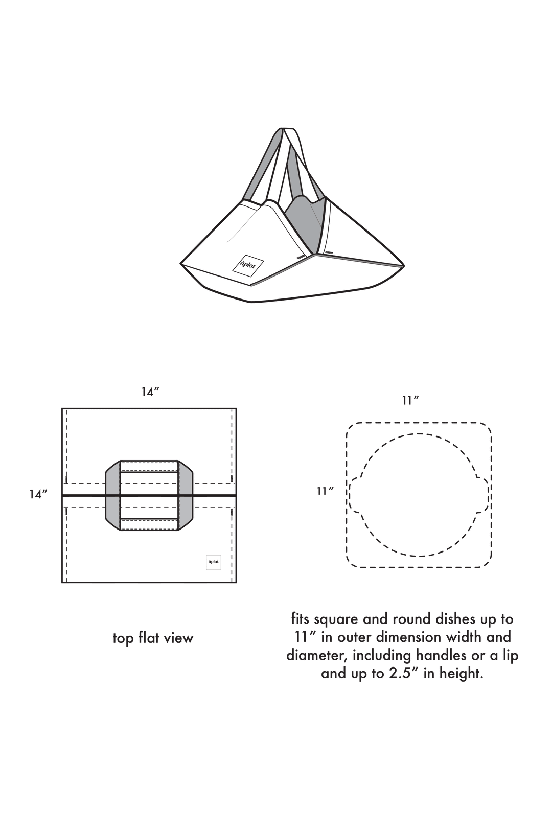 Plat Dish Tote | Lemon