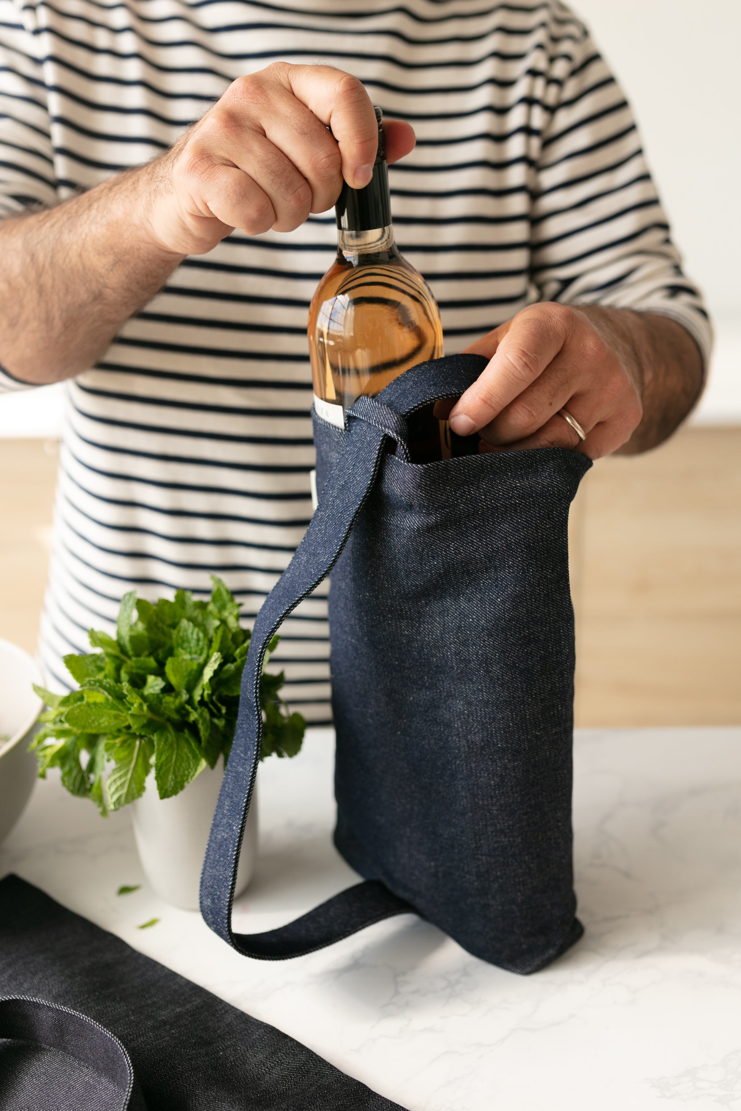 Jute Bottle Bag – Wine Glass – Allure Natura